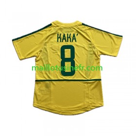 Maillot de Foot Brésil KAKA 8 Domicile Retro 2002